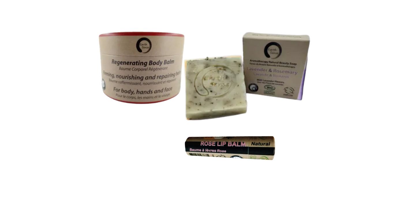 🌿 Sensitive Skin Starter Set – Gentle Organic Care for Face, Body & Lips